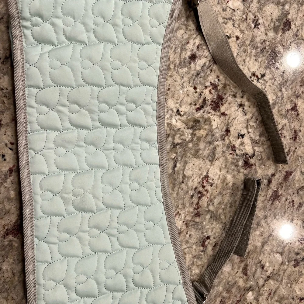 Quilted Butterfly Stroller Organizer Bag Mint Green Insulated Pocket Universal